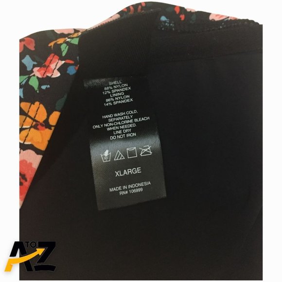 Women's Sea Angel One Piece Strapless Floral Print Swimsuit Size XL - Picture 8 of 10